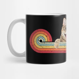 Funny Cat Retro Vintage 70s 80s Gift Mug